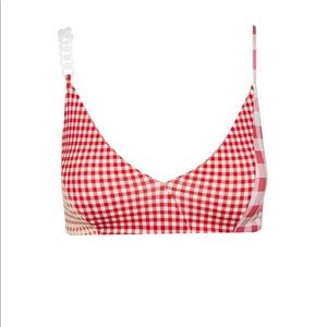 Marysia Suffolk top in multi cherry gingham